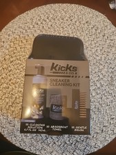 New Kicks  Co Shoe Sneaker 4 Pc Cleaning Kit Solution Brush Towel Travel Case