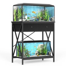 Fish Tank Stand 29 Gallon: Sturdy Aquarium Stand with Accessories Storage - M...