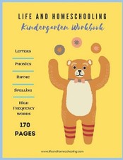 Kindergarten Homeschool Workbook: Letters. Rhyming. Phonics. Spelling. High Freq