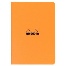Rhodia Slim Staplebound Notebook - Lined 48 sheets - 8 1/4 x 11 3/4 - Orange