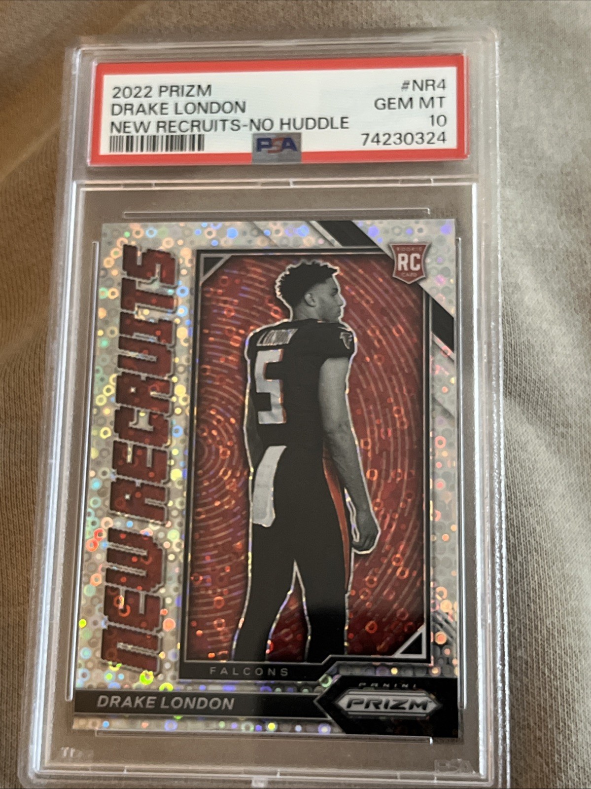 Drake London 2022 Prizm New Recruits No Huddle #NR-4 RC PSA 10