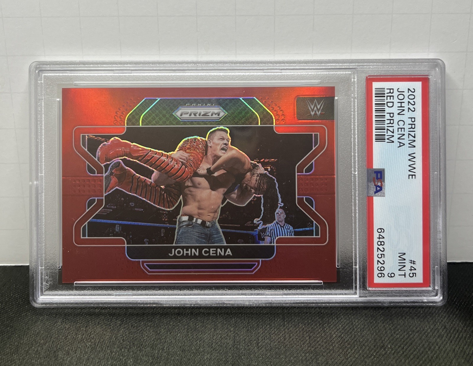 2022 Panini Prizm WWE Red Prizm /299 John Cena #45 PSA 9 Mint