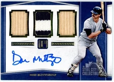Don Mattingly 2016 Panini Pantheon Triple Relic Autograph Card #PST-DM 2/5