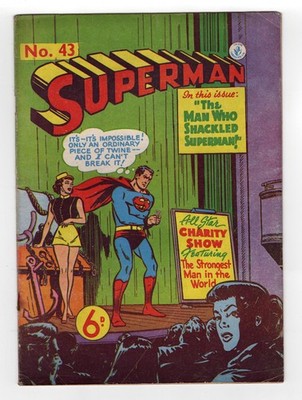 1952 DC ACTION COMICS #174 & #168 MAN WHO SHACKLED SUPERMAN RARE KEY GRAIL UK