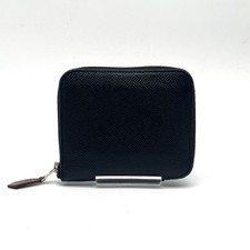 HERMES Azap Silk In Compact Wallet Black Veau...