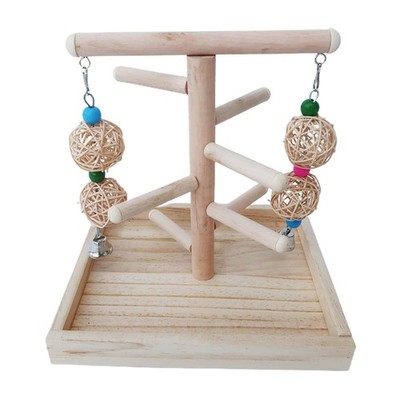 Holz Papageienständer Spielzeug Vogel Spielplatz Käfig Zubehör Vogelkäfig Ständer
