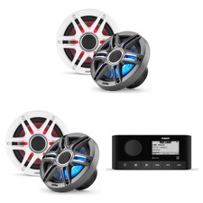 Fusion MS-RA60 Source Unit w/  2 Pair  Clarion CMSP-651RGB-SWG Premium 6.5-...