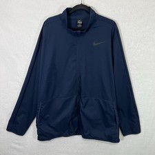 Nike Dri-Fit Jacket Men  s 2XL Navy Blue Standard Fit Full Zip Athletic
