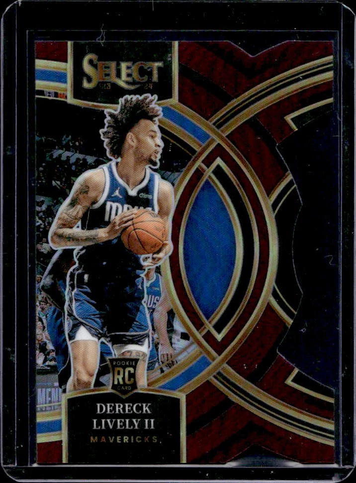 2023-24 Select Dereck Lively II RC Maroon Prizm Die Cut Premier #142/175