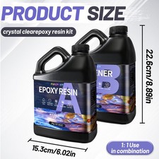 Fast Cure 1:1 - Clear Epoxy Resin - 16oz/32oz/64oz/1 Gallon/2 Gallons Kit