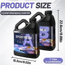 Fast Cure 1:1 -  Clear Epoxy Resin - 16oz/32oz/64oz/1 Gallon/2 Gallons Kit