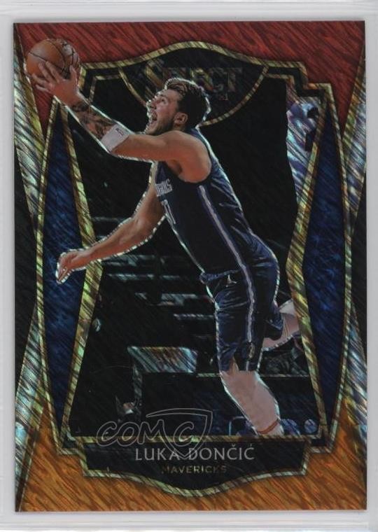 2020 Select Premier Level Red White Orange Shimmer Prizm Luka Doncic Dončić 18jt