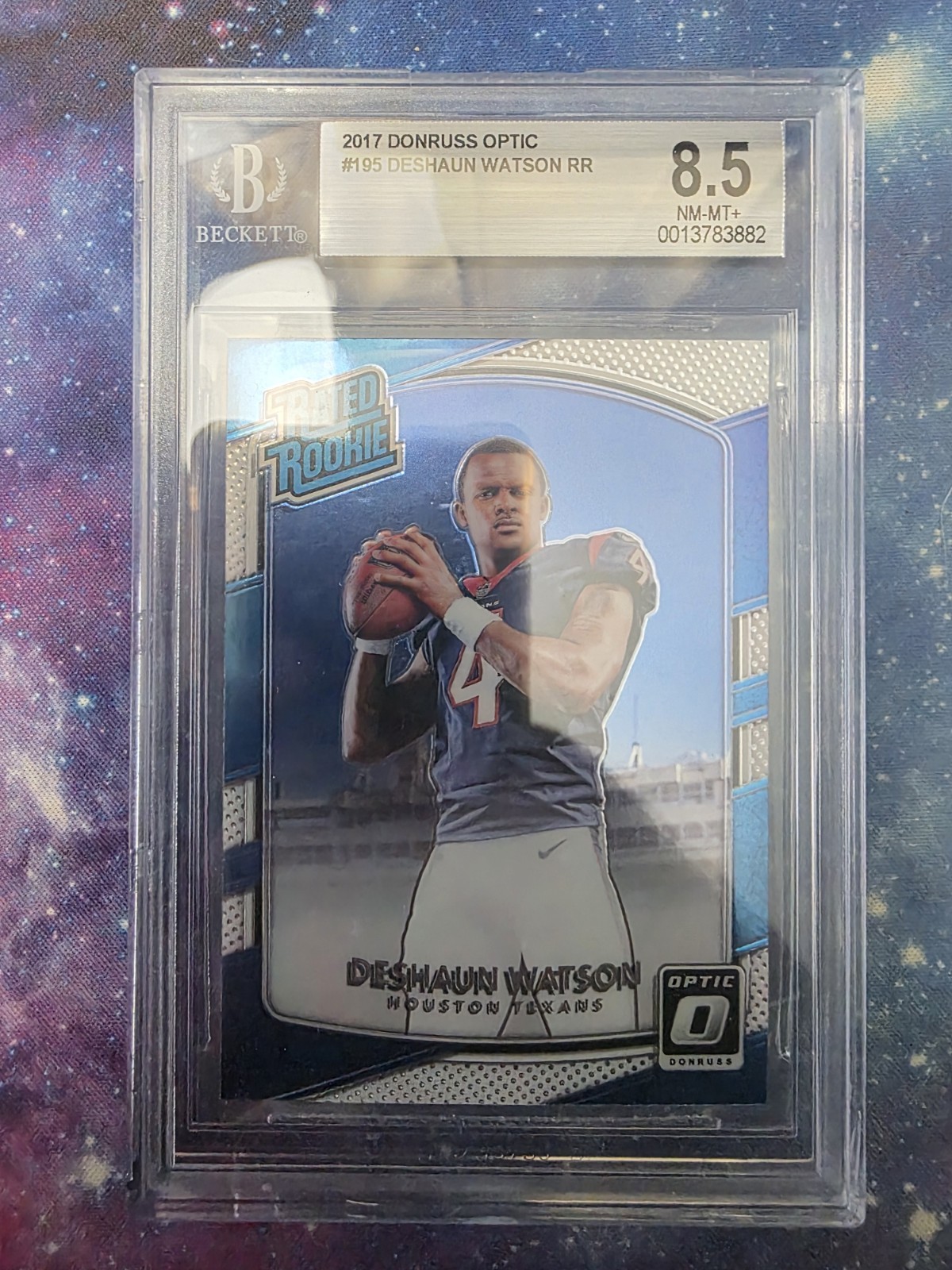 2017 Donruss Optic - Rated Rookie Deshaun Watson #195 Holo Prizm (RC)