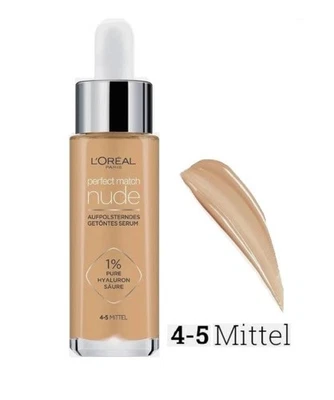 L'Oreal Perfect Match Nude Tinted Serum 4-5 Mittel/Medium Foundation