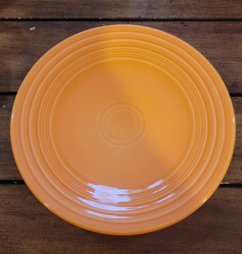 FIESTA  9 Inch Luncheon Plate TANGERINE ORANGE Homer Laughlin China Fiestaware