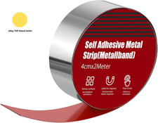 Self-Adhesive Metal Tape for Magnets Thin Metal Strips 2M X 40Mm Flexible Ferro