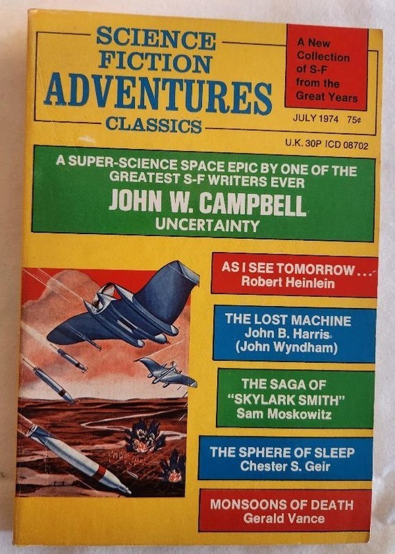 Science Fiction Adventures, July 1974, w/ Uncertainty by John W. Campbell