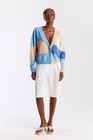 Cárdigan Brodie Cashmere Abstracto Escénico Cachemir - Talla Mediana - Nuevo Con Etiquetas