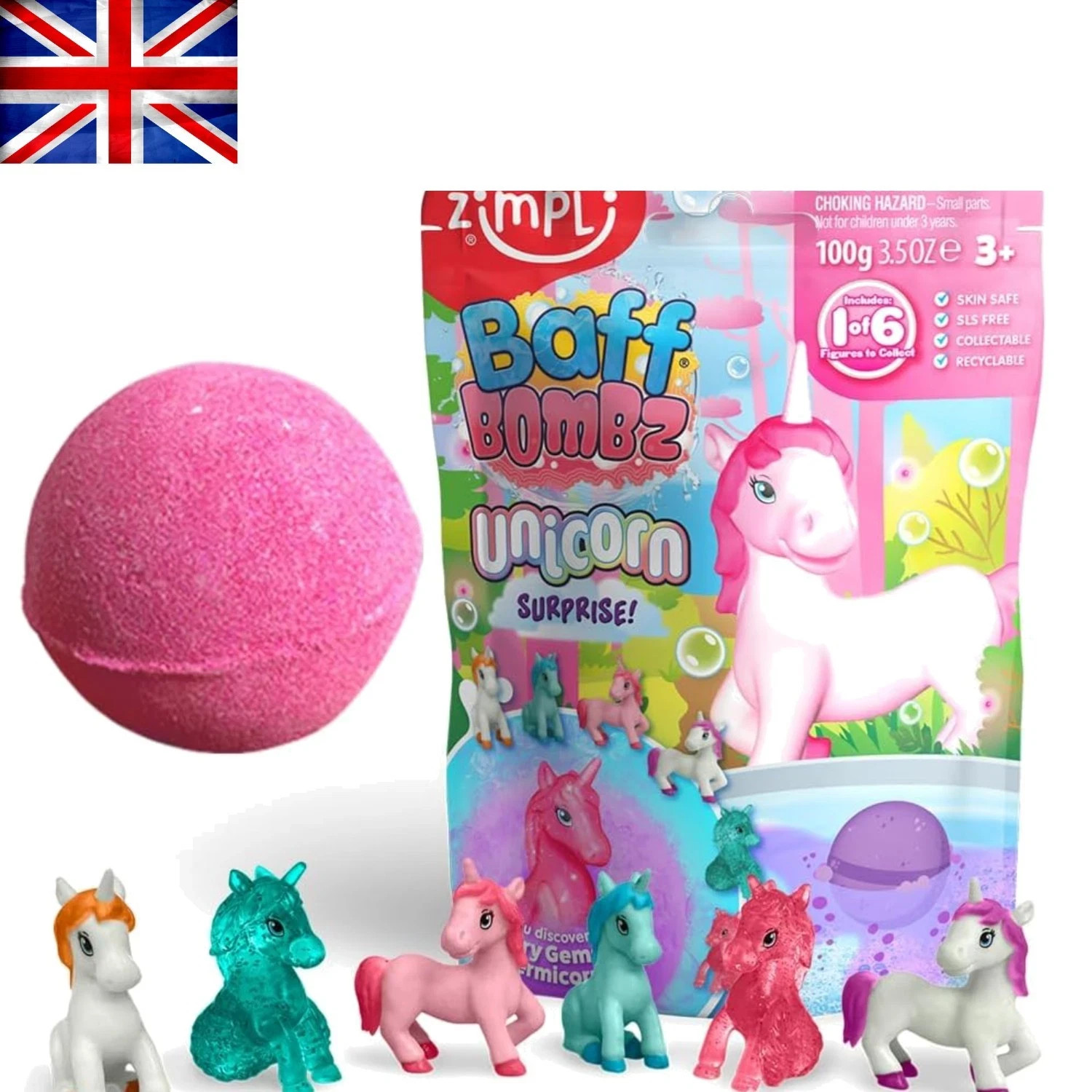 Children's Unicorn Surprise Bath Bomb - Soothing Fun with Collectible Toy