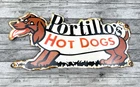 VINTAGE PORTILLO'S HOT DOGS GASOLINE SODA POP GAS PORCELAIN MOTOR OIL SIGN