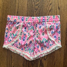 Japna Kids Patterned Fringe Elastic Waist Tween Girl Shorts - 10
