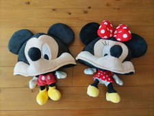 Tokyo Disney Resort Mickey & Minnie Plush Hat Fan Cap Set of 2 Japan Exclusive