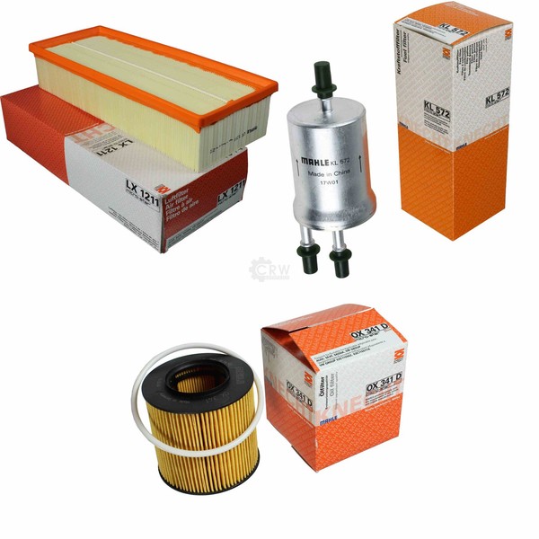 Mahle / Knecht Set Filterpaket Kraftstofffilter KL 572 LX 1211 ÖLfilter OX 341D-image