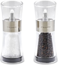 Image of Cole & Mason Flip 180 Chrome Salt and Pepper Mill Set, Adjustable Coarseness, C