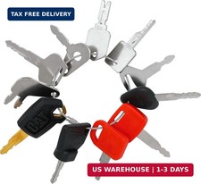 11 Heavy Equipment Keys Set, Construction Master Machine Keys Set for Cat, JD, C