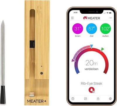 MEATER Plus Kabelloses Smart Fleischthermometer 50m App Ofen Grill Pfanne