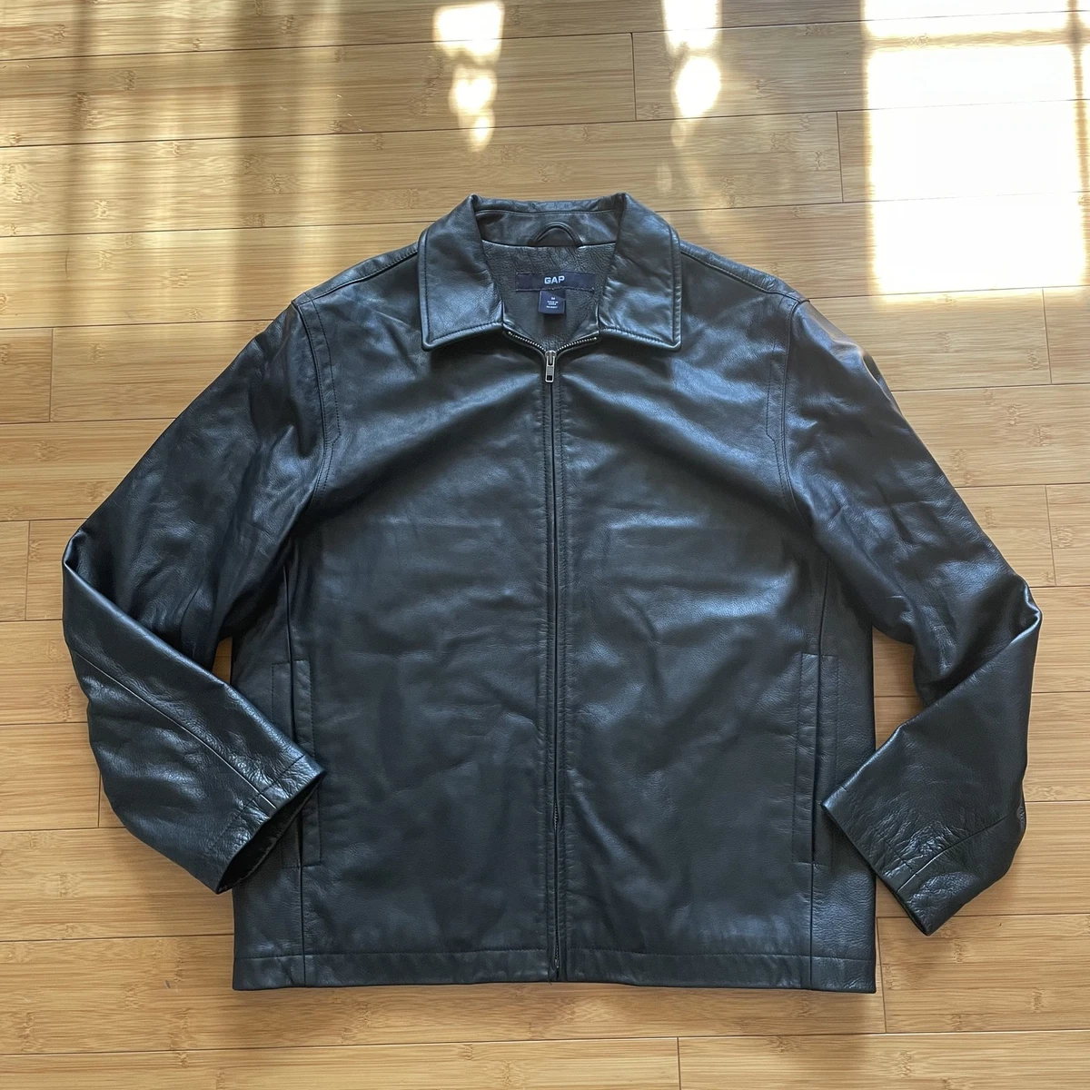 Gap Black Leather Outer Shell Coats, Jackets & Vests for Men for