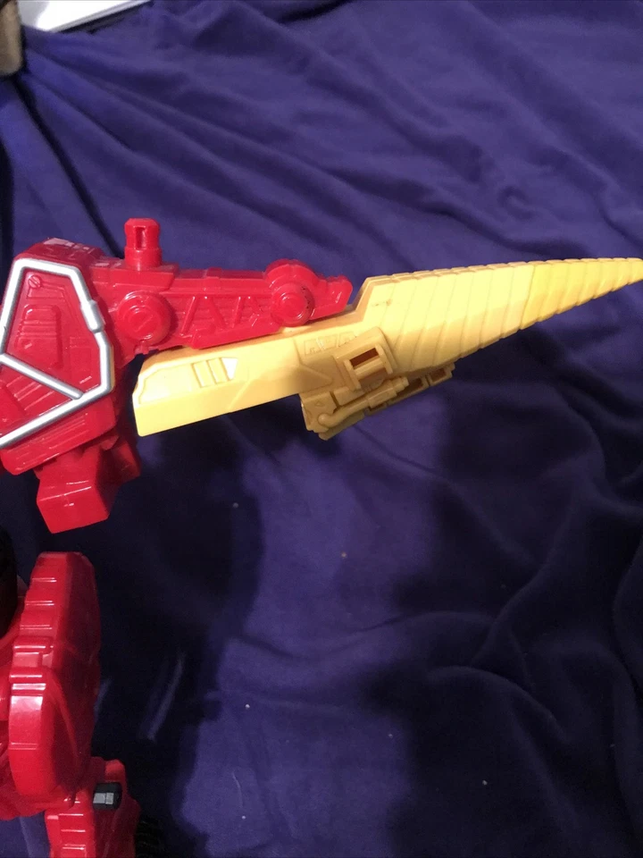 Power Rangers Dino Charge Megazord Zord Constructor Rojo Rosa Azul Piezas incompletas Foto 2 de 4