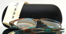 JEAN LAFONT Jupon 3148 Brown Blue Womens Semi Cat Eye Eyeglasses 55-16-137 A