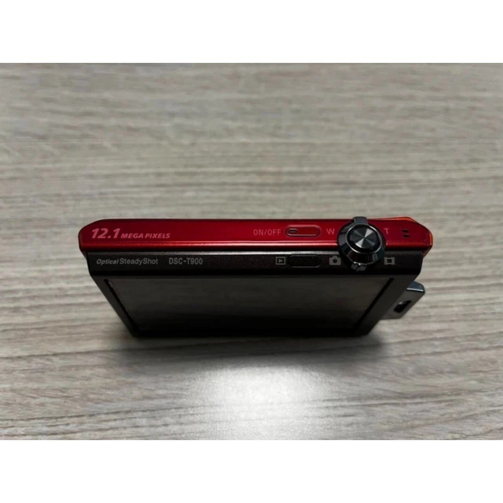 Sony DSC-T900 Cyber Shot 4.0x Optical Zoom Red 12.1MP Digital