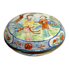 Antique Chinese Hand Painted Enamel Box – Qianlong Style, 4-Character Mark