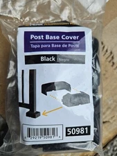 Peak Aluminum Railing 4 in. x 4 in. Black Aluminum Deck Railing Post Base Cover