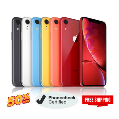 Apple iPhone XR 64GB Unlocked Verizon At&t T-Mobile iOS LTE GSM