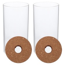  2 Pcs Terrarium Bottle Small Glass Moss Landscape Container Decorative Jar