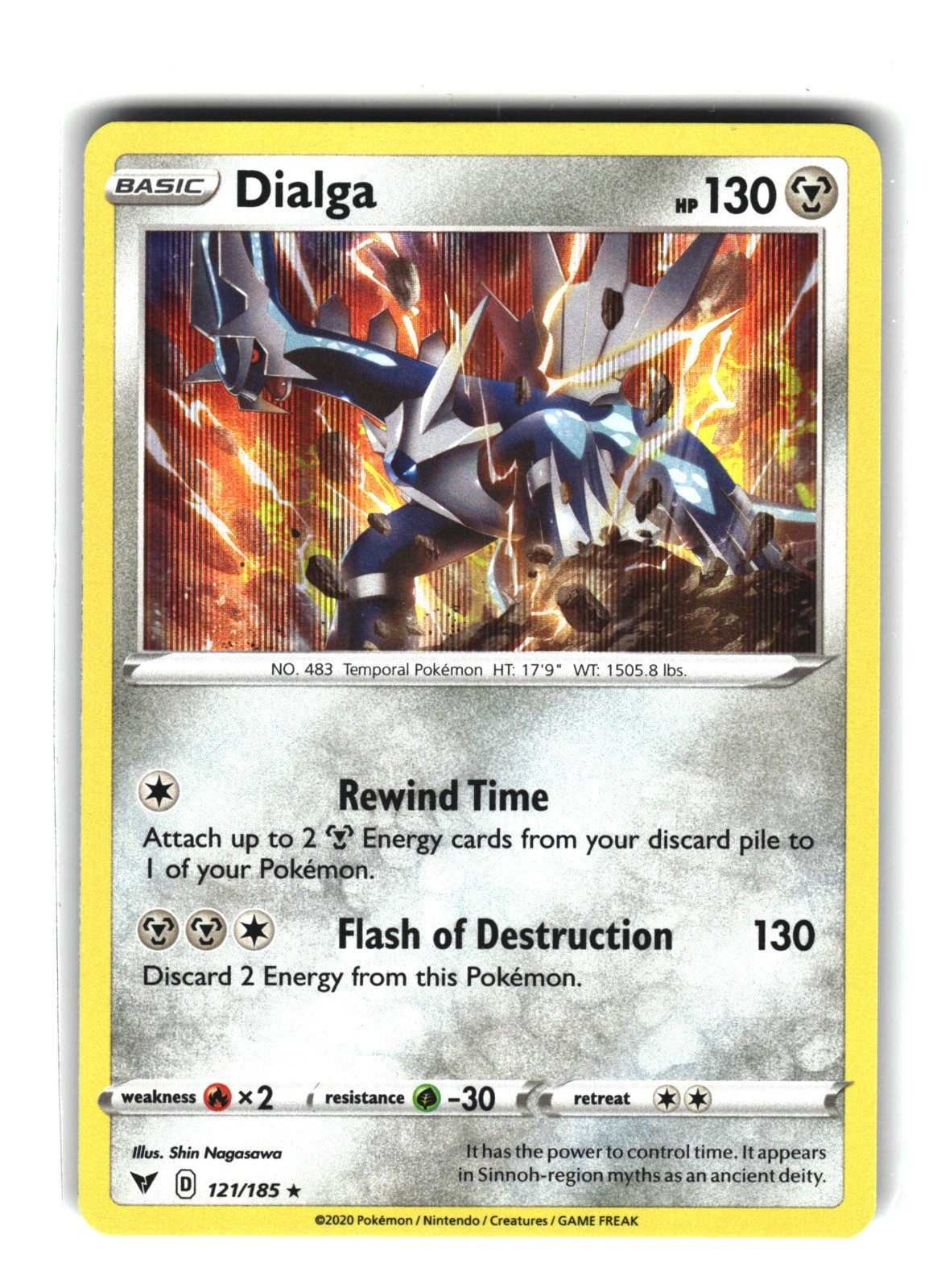 Dialga 121/185 Pokemon Card Vivid Voltage