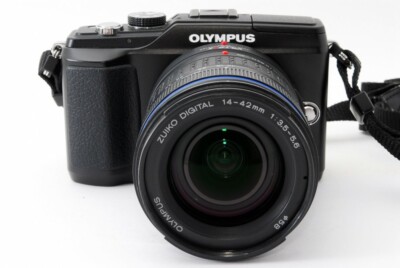 Olympus PEN E-PL2 12.3MP 14-42mm Lens Set Black [Exc+++] w/8GB SD