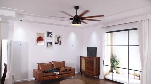 52'' Farmhouse Ceiling Fan with Light Remote Dual Side Wood Blades Reversible DC - Video 1 of 1