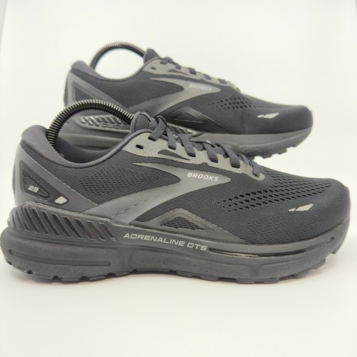Brooks Adrenaline GTS 23 Running Shoes Womens 9 2E EE Extra Wide Black Sneakers