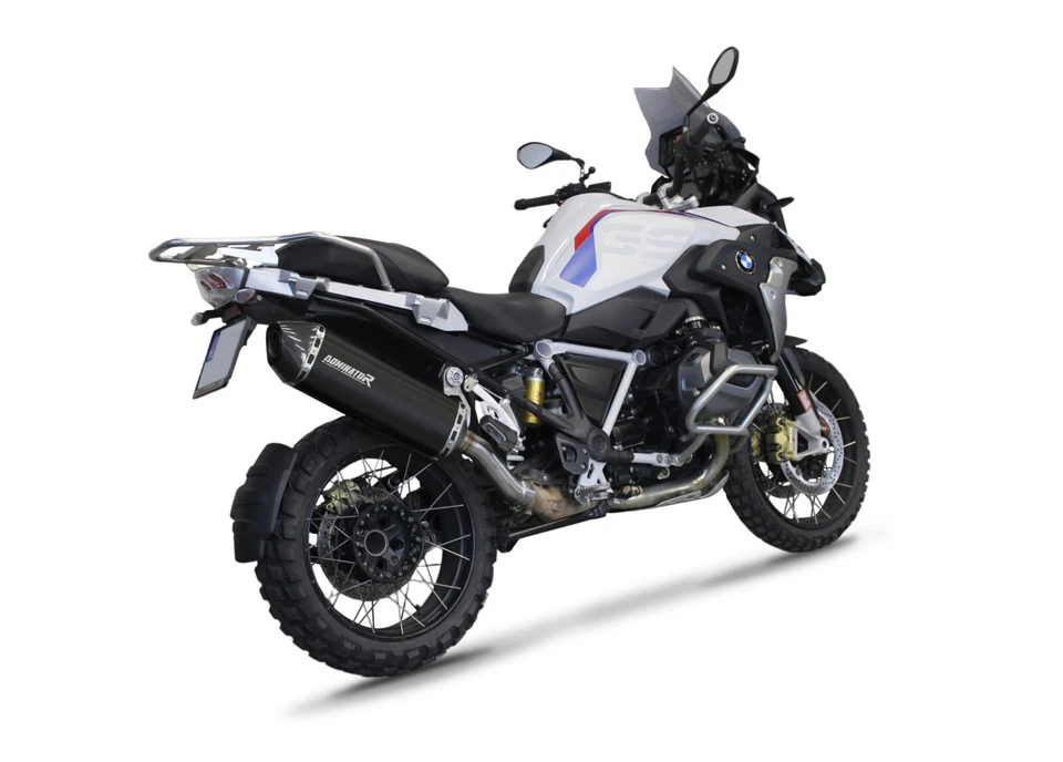 Silenciador de escape aprobado por la UE NEGRO HP7 DOMINATOR se adapta a BMW R1200GS 2013-2018 Foto 3 de 4
