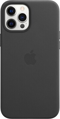 Apple iPhone 12 Pro Max Leather Phone Case with MagSafe Black Luxury