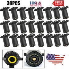 30Pc 7 Way Round RV Style Trailer Light Plug ...