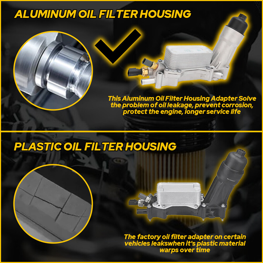 3.6L V6 Engine Oil Cooler Filter Housing Assembly For 2011-2016