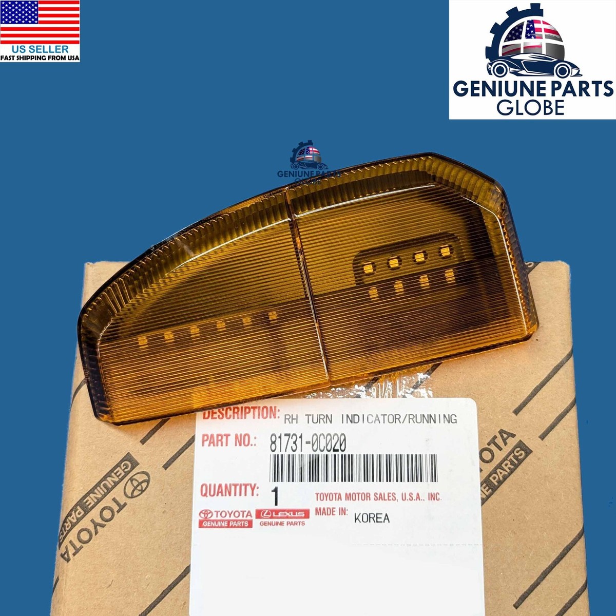 GENUINE TOYOTA 07-21 TUNDRA RIGHT TOW MIRROR LED TURN SIGNAL LENS