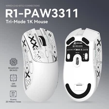 Attack Shark R1 Wireless Gaming Mouse, PixArt PAW3311 Optical Sensor 18K DPI