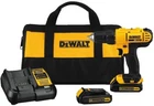 Cordless Drill with 2 Battery and Charger Compact Electric Power Tool Driver Set