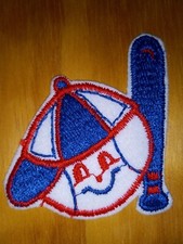 New Patch - Kids Baseball or Softball Ball Cap Wearing Smiling Head Sports Patch